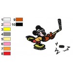 Mickey Mouse Skating Embroidery Design